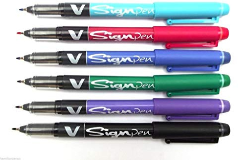Rotulador Pilot V- Sign Pen punta fibra azul