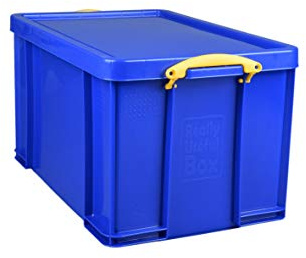 Really Useful Plastic Storage Box 84 Litre Solid Blue
