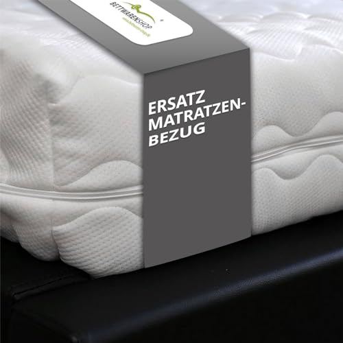 G BETTWARENSHOP – Ersatz Matratzenbezug – waschbarer Matratzenschoner mit Reißverschluss – Allergiker geeignet – Doppeltuch Bezug versteppt 100x200 cm, 20 cm Kernhöhe