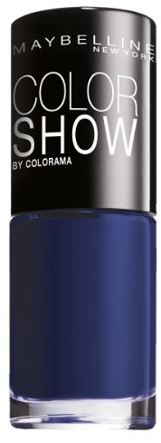 Maybelline New York Make-Up Nailpolish Color Show Nagellack Marinho/Ultra glänzender Farblack in tiefem Ozeanblau, 3 x 7 ml