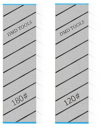 DMD Doppelseitiger Diamant-Schleifstein, 25,4 x 7,6 cm (120 & 180), Delux-Diamant-Schleifstein, langlebige Qualität und exquisites Design