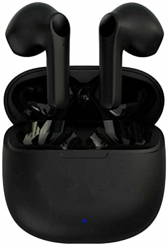 True Wireless Bluetooth 5.0 Earbuds Earphones with Wireless Charging Case Built in Mic Premium Sound 22Hours Playback with 3D Deep Bass for Running Sport for iPhone/Android (Black) or (White)