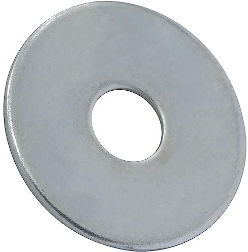 AERZETIX - C67595 - Lot de 100 Rondelles plates larges M5 DIN 9021 - en acier zingué - constructions en bois assemblage boulonnerie vis écrou serrage étanchéité fixation mécanique