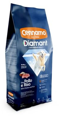 Cennamo Diamant Adulto Pollo Natural para Perros 15 KG - Comida Seca para Perros, Alta Energía, Adultos y Cachorros, Variety Pack, Alta Proteína Hidrolizada
