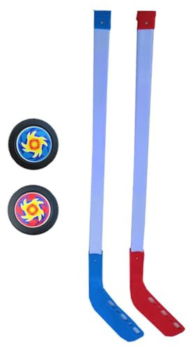 YRTUOP Hockey Set, Hockeyschläger Set Kinder Street Hockey Hockeyausrüstung Mit 2 Schlägern + 2 Bälle Inklusive Für Junge Und Mädchen, 70cm