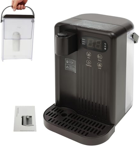 Distributore di acqua elettrica 3 l, 2200 W, distributore di acqua calda istantaneo, 25 – 99 °C, 12 livelli di temperatura, con display touch a LED, erogatore di acqua calda con filtro e serbatoio