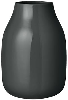 blomus Vase -COLORA- | Keramikvase für Blumen & Dekoration | Blumenvase Farbe Peat glänzend | Größe L