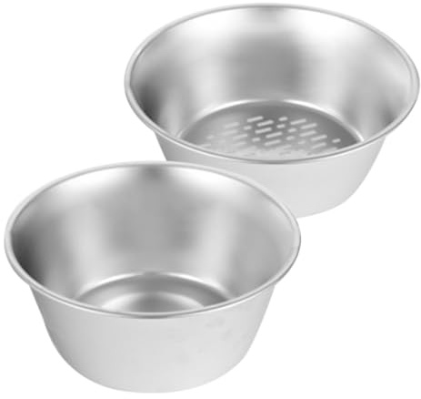 ULTECHNOVO Passoire à Riz en Acier Inoxydable 16,5 CM, Bol Passoire Panier Égouttage Compact, Usage Domestique pour Fruits, Légumes et Riz