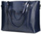 S-ZONE Damen 3-Way Schultertasche Vintage Rindspalt Leder Shopper Große Mode Laptop Arbeitstasche Umhängetasche Handtasche Messenger Bag