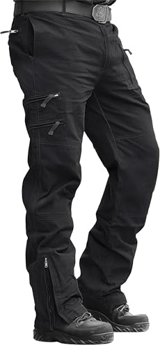 MAGCOMSEN Mens Cargo Work Combat Trousers Hiking Tactical Military Pants | Casual Outdoor Walking Trouser, Cotton Pant with Zip Pockets, Wear Resistant, No Belt