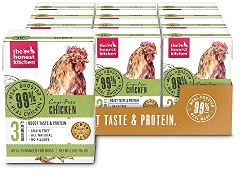The Honest Kitchen Human Grade Grain Free Meal Booster: 99% Chicken (12 pack), 5.5 oz