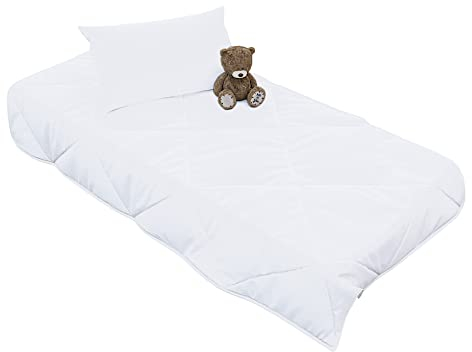 Sweety Fox Baby bettdecke 100 x 135 cm und Kissen 40 x 60 cm für Baby Bett 70x140 cm - Herstellung in Frankreich - ab 18 Monaten