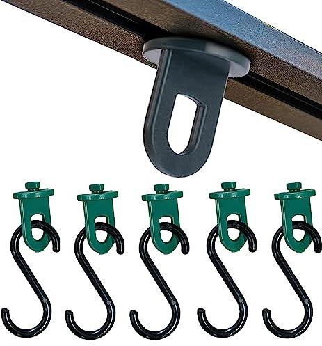 Greenhouse Twist Clips with S Hooks [50 Pack] for inside green house, hanging plants, supporting plants (50)