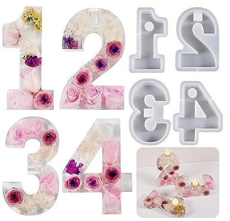 2er Silikonform Weihnachten, DIY Wichtel Silikonformen Gießformen Weihnachten, Silikon Gießform, Kerzenformen Zum Gießen Weihnachtsmann Gießform Giessformen Silikon (4pcs)