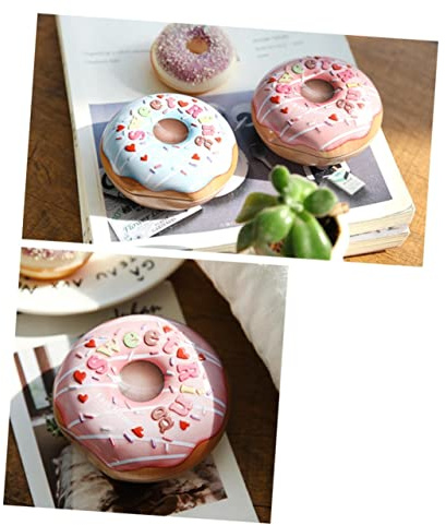 Healeved Scatola Per Caramelle Forma Di Donut Contenitore Versatile Per Conservare Biscotti e Foglie Di Tè Rosa Organizzatore Per Feste e Celebrazioni