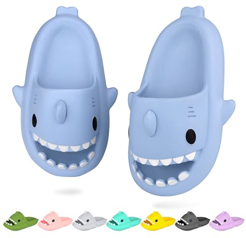 WUYISTAR Chanclas Tiburón Niñas Sandalias de playa para niños Sandalias antideslizantes para piscina Chanclas de Verano Azul
