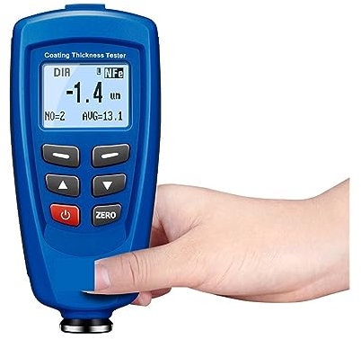 Lackdickenmessgerät, Digitales Schichtdickenmessge DT-156 Beschichtungsdickenmessgerät for gebrauchte Automobillackfilme, Messbereich 0–1250 m für Autolack, Pulverbeschichtung, eloxiertes Alumi