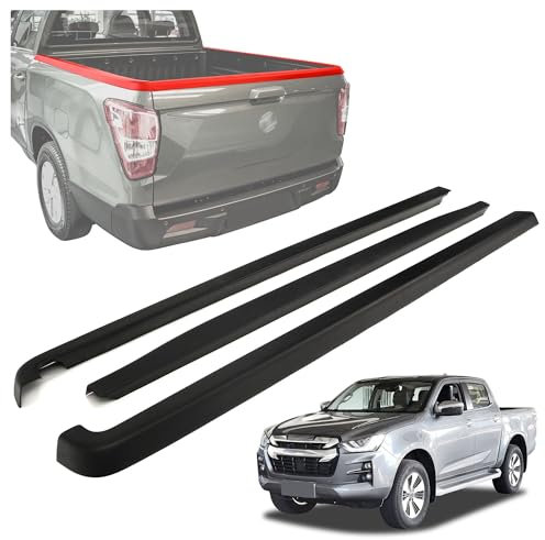CHROMEMASTER Copertura per il Bordo del Cassone Pick-up Compatibile con Isuzu D-max Double Cab 4D 2020-2024 | Striscia Protettiva per il Bordo di Carico; Protezione Paraurti, Protezione Contro i Danni