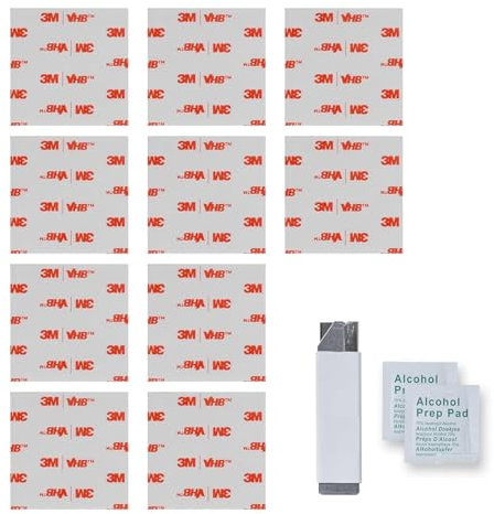 SOLNIT Nastro adesivo biadesivo impermeabile multifunzionale per auto, casa, ufficio, metallo, vetro, alluminio, decorazione prodotto da 3 M 4950 (10 Piece 50mm X 50mm)