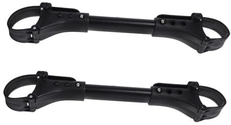 TOBBOMEY Conector Doble Para Cochecito De Ñiño Negro, Aluminio Resistente y Liviano, Uso Exterior Para Gemelos, Accesorio Flexible Para Familias Dos Niños, Pack De 2 Piezas