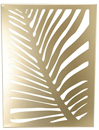Guldpalm lämnar väggskulptur modern minimalistisk hängande palmblad metall väggkonstdekor för vardagsrum kontor järn guld 60x45 cm