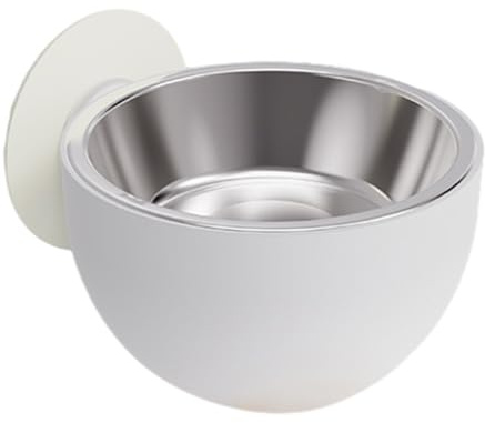 Wall Mounted Pet Bowls - Elevated Pet Bowl Magnetic Dog Food Bowls, Elevated Cat Serveware | Black, White, Stainless Steel + PP Wall Mount Raised Puppy Food Bowl Dishwasher Safe for Pets Feeding