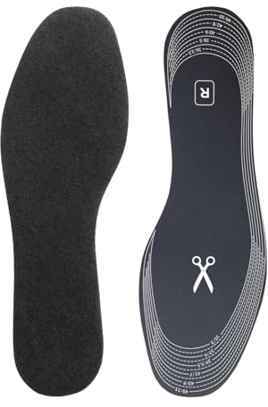 Tana Warm Fleece Solette per scarpe e stivali – Inserti foderati in pile ritagliabili con schiuma di lattice al carbone attivo per autunno e inverno, uomo e donna EUR 35/46