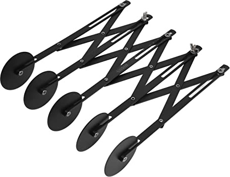 Cortador de pizza de acero inoxidable, cortador de pizza expandible, cortador de pastelería, divisor de masa para masa de galletas con corteza de pastel de fideos (5 rodillos 11cm)