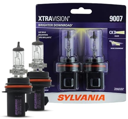 SYLVANIA - 9007 XtraVision - High Performance Halogen Headlight Bulb, High Beam, Low Beam and Fog Replacement Bulb (Contains 2 Bulbs)