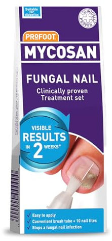 Profoot Mycosan Fungal Nail Treatment - 5ml Unique Serum Treatment for Toenail Infection - Includes Specially Designed Brush, 10 Single-Use Nail Files & Treatment Schedule - Nail Fungus Treatment
