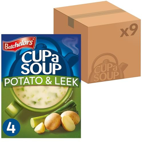 Batchelors Cup a Soup Creamy Potato & Leek Instant Soup, 4 Sachets Per 107 g (Pack of 1)
