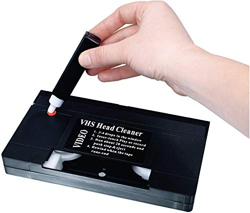 TronicXL Profi VHS Reinigungskassette für Reinigung Aufnahme Wiedergabeköpfe Kassette Set Videokopf Reinigungsband Reiniger Videokassette Reinigungsset Reinigungscassette Set Feuchtreinigung
