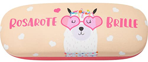 GRUSS & CO Brillenetui mit Motiv Rosarote Brille | Hartschalen-Etui, 17,5 cm x 6 cm | Geschenk, Geburtstag | 47971
