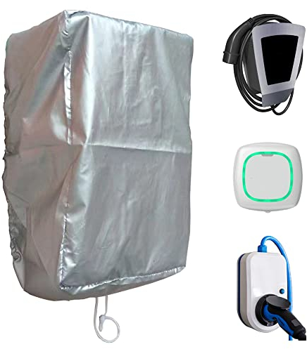 LOTHID Custodia protettiva a parete per la stazione di ricarica di veicoli di nuova energia, per esterni, impermeabile, antipolvere, a pioggia, montaggio a parete: 40 x 32 x 20 cm