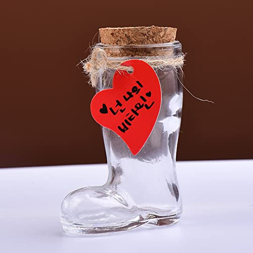 1 x ghiaia di cristallo naturale in bella bottiglia di vetro a forma di cuore roccia chip di pietra caduto guarigione natale o decorazione della casa, bottiglia di vetro 4, 1 pz