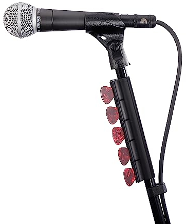 D'Addario Accessories Mic Stand Pick Holder - Guitar Pick Holder for Mic Stand - Holds 10 Guitar Picks of Any Gauge and Size