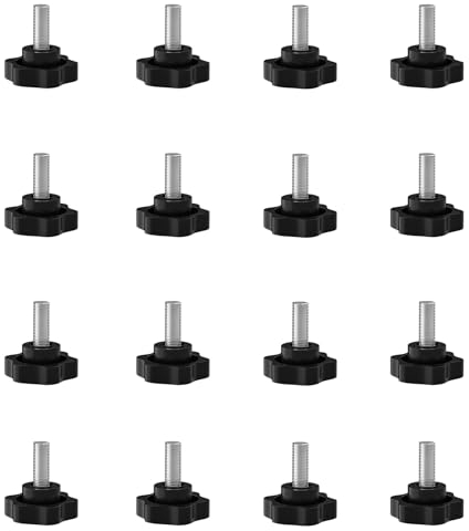 SHULLIN 16 Stück M5 Sternkopfschraube Sterngriffschraube Rändelschraube Sternschraube Sterngriff Schrauben Sterngriff Gewinde Klemmknopf für Maschine Industrie Ausrüstung (M5x16mm)