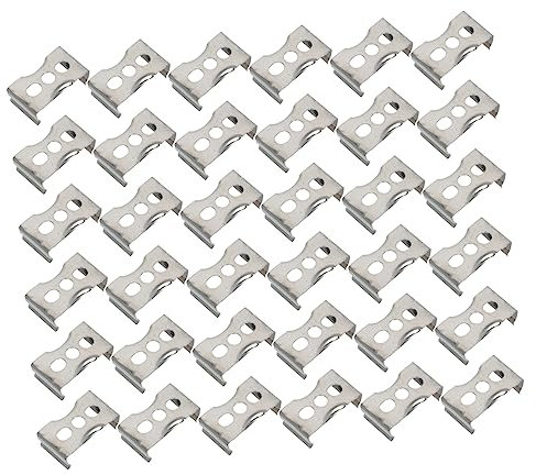 POPETPOP 100Stücke Lichtrohrhalterungen Stabile Metallclips für Fluoreszierende Leuchten Langlebige und Sichere Befestigung für Lampenrohre für Innenanwendungen