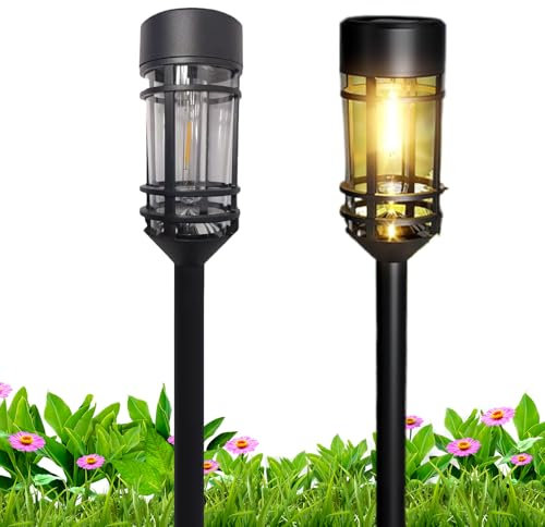 Luci del percorso a energia solare, luci percorsi all'aperto,Luci esterne impermeabili - Lampada decorativa per decorazioni per il per patio, prati, cortile, percorsi