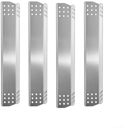 Master Forge, piastra riscaldante in acciaio inox, 39,2 cm, 8,9 cm, piastra di distribuzione del calore per barbecue, confezione da 4, argento