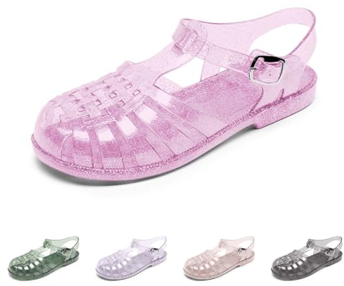 Sandales d'été pour Femme - en Plastique Transparent - Couleur Unie - pour la Plage - pour l'extérieur - pour Les Loisirs