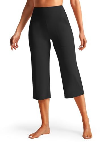 Libin Capris Leggings Pantalon De Yoga Capri 21, Noir XL