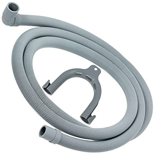 SPARES2GO Avloppsslang med höger vinkelände kompatibel med Montpellier tvättmaskin (2,5 m)