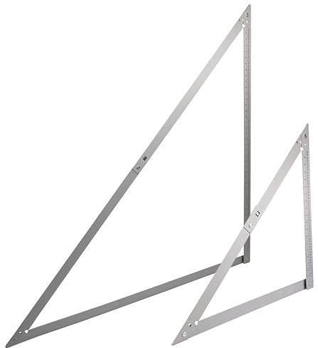 der kleine Handwerker Bauwinkel 2er Set - Winkeldreieck 1200 mm + Winkeldreieck 600 mm | klappbare Dreieckwinkel für exakte 90° und 45° Winkel