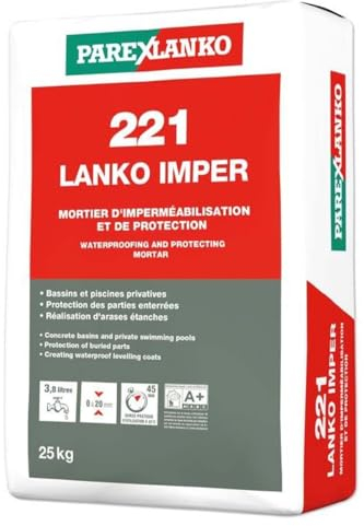 mortier d'imperméabilisation pour finition hammam piscine LANKO IMPER 25KG