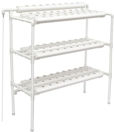 Plantas hidropónicas 3 capas Kit de cultivo hidropónico 108 lugares de plantas,Sistemas de cultivo de plantas sin tierra para hidropónico,Planta hidropónica Vegetal Planta Planta Pipa Cultivo (3 capas