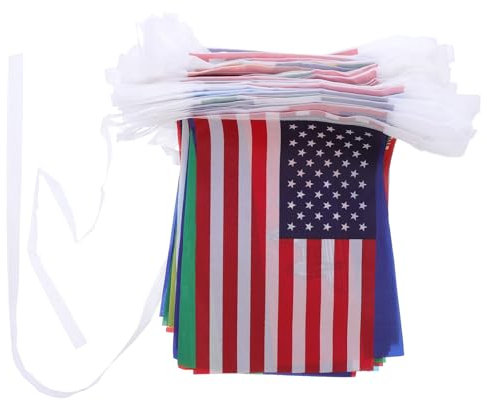 MAGICLULU 100 änder Wimpelkette Dekorative Flaggen Für Weltmeisterschaften Und Feiern Internationale Fahnen Girlande Zur Verschönerung Von Events Und Partys