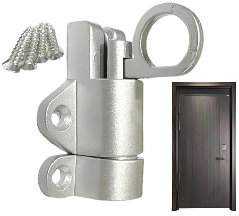 Cierre automático de resorte | Pasador de cierre con resorte de aluminio | Anillo de seguridad con anillo de seguridad, perno de puerta con rebote de resorte, cerradura automática para