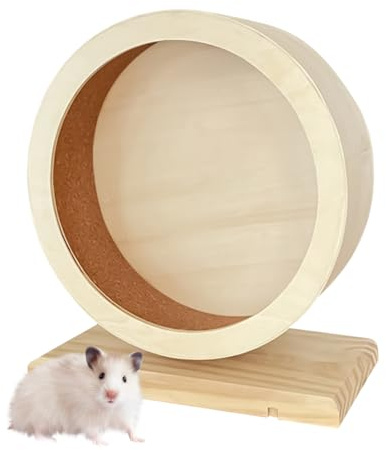 Tyst hamsterhjul – tysta hamsterhjul i trä, trä spinner små djurleksaker, träningstillbehör husdjurstillbehör för Gerbil chinchilla-möss igelkott
