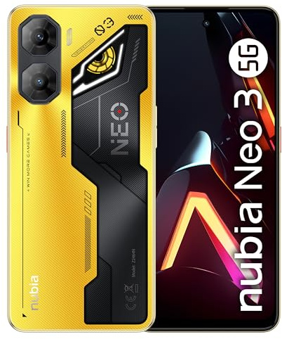 nubia Neo 3 5G Smartphone Gaming Android 15, 8+12GB RAM Dinamica + 256GB ROM, Display 6.8” FHD+ 120Hz, Camera 50MP, Smartphone Dual SIM 5G, NFC, Batteria 5230mAh, Alte Prestazioni, Titanium Gold